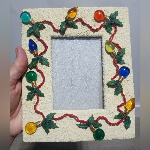Prinz Resin Christmas Lights Picture Frame Light Beige 3.5 X 5" - Picture 1 of 7